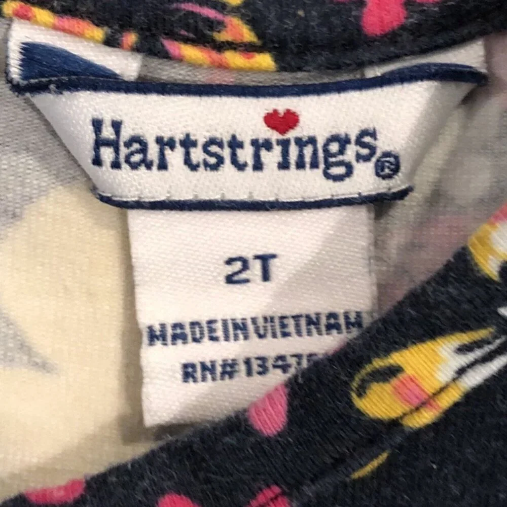 Hartstrings 2T Navy, Yellow & Pink Butterfly Dress